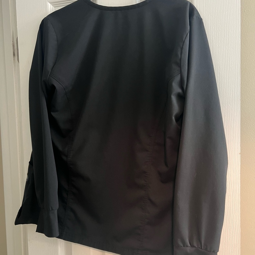 Women's Black Scrub Jacket - Picture 2 of 4